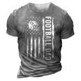 Football Dad American Flag Proud Dad Of Ballers Fathers Day 3D Print Casual Tshirt Grey