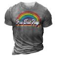 Free Dad Hugs Rainbow Flag Gay Lgbt Pride Month Daddy 3D Print Casual Tshirt Grey