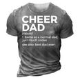 Funny Cheer Dad Definition Best Dad Ever Cheerleading 3D Print Casual Tshirt Grey