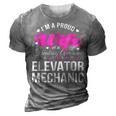 Funny Elevator Mechanics Wife Anniversary Gift 3D Print Casual Tshirt Grey