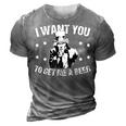 Funny Uncle Sam I Want You To Get Me A Beer 3D Print Casual Tshirt Grey
