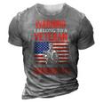 Funny Veteran Wife I Belong To A Veteran Dangerous Warning 3D Print Casual Tshirt Grey