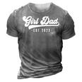 Girl Dad Est 2023 Girl Dad To Be Gifts New Daddy Dad First Gift For Mens 3D Print Casual Tshirt Grey