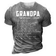 Grandpa Like A Grandfather But So Much Cooler 3D Print Casual Tshirt Grey