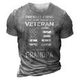 I Love More Than A Veteran Is Being Grandpa Army Pride Gift Gift For Mens 3D Print Casual Tshirt Grey