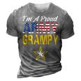 Im A Proud Army Grampy Military Pride American Flag 3D Print Casual Tshirt Grey