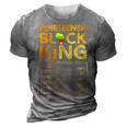 Junenth Black King Melanin Dad Fathers Day Men Fathers 3D Print Casual Tshirt Grey