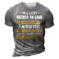 Lucky Fatherinlaw Of Awesome Daughterinlaw Gift For Mens 3D Print Casual Tshirt Grey