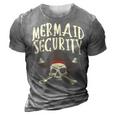 Mermaid Security Pirate Matching Family Party Dad Brother 3D Print Casual Tshirt Grey