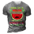 One In A Melon Uncle Funny Watermelon 3D Print Casual Tshirt Grey