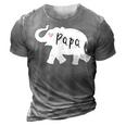 Papa Africa Elephant Father Matching For Dad Gift For Mens 3D Print Casual Tshirt Grey