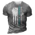 Promoted To Daddy 2024 Us American Flag For New Dad To Be Gift For Mens 3D Print Casual Tshirt Grey