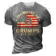 Promoted To Grumps 2023 First Time Fathers Day New Dad Gift Gift For Mens 3D Print Casual Tshirt Grey