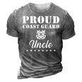 Proud Us Coast Guard Uncle Usa Military Family Gift Gift For Mens 3D Print Casual Tshirt Grey