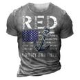 Red Friday For My Brother Deployed Navy Soldier Us Flag Gift 3D Print Casual Tshirt Grey