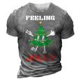 Retro Christmas Feeling Jolly Christmas Tree 3D Print Casual Tshirt Grey