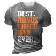Step Dad Step Father Best Bonus Cheer Dad Ever Gift For Mens 3D Print Casual Tshirt Grey