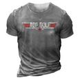 Top Golf Funny Vintage 80S Gift Golf Best Dad By Par 3D Print Casual Tshirt Grey
