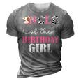 Uncle Of The Birthday For Girl Cow Farm 1St Birthday Cow 3D Print Casual Tshirt Grey