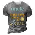 Uncle Outer Space 1St Birthday First Trip Around The Sun Gift For Mens 3D Print Casual Tshirt Grey
