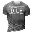 Upgraded To Dilf Est 2023 Dad Humor Jone 3D Print Casual Tshirt Grey