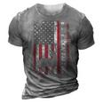 Usa Flag Best Buckin Pap Ever Deer Hunting Fathers Day 3D Print Casual Tshirt Grey
