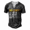 For A Father And Husband Engineer Men's Henley T-Shirt Dark Grey