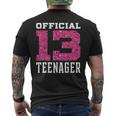 13Th Birthday Birthday Shirt Thirteen Men's Back Print T-shirt