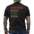 19 Year Old Awesome Since April 2004 19Th Birthday Men's Back Print T-shirt
