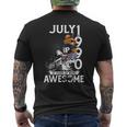 33Rd Birthday Gifts Vintage July 1990 33 Years Old For Men Mens Back Print T-shirt