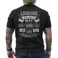 43Rd Birthday Legends Were Born In May 1980 Men's Back Print T-shirt