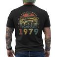 44 Year Old Awesome Since April 1979 44Th Birthday Men's Back Print T-shirt