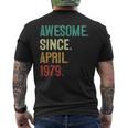 44 Years Old Awesome Since April 1979 44Th Birthday Men's Back Print T-shirt