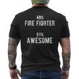 49 Fire Fighter 51 Awesome - Job Title Men's T-shirt Back Print