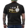 I Am 79 Plus 1Shirt Cute 80Th Birthday Men's Back Print T-shirt