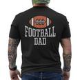 American Football Dad Vintage Game Day Sports Lover Fan Dad Men's T-shirt Back Print