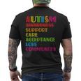 Autism Awareness Support Care Acceptance Ally Dad Mom Kids Mens Back Print T-shirt