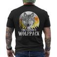 Bachelor Party Grooms Wolf Pack Men's Back Print T-shirt