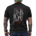 Baseball American Usa Flag Patriotic Vintage Baseball Flag Men's Back Print T-shirt
