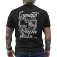 Being Grandpa Is An Honor Heart Being Papa Is Priceless Mens Back Print T-shirt
