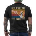 Mens Best Beagle Dad Ever Vintage Fist Bump Dog Lover Men's T-shirt Back Print