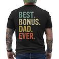 Best Bonus Dad Ever American Usa Flag Fathers Day Gift For Mens Mens Back Print T-shirt