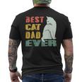 Best Cat Dad Ever Vintage Cat Daddy For Father Day Men's Back Print T-shirt