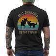 Best Chihuahua Dad Ever Retro Vintage Dog Lover Men's T-shirt Back Print