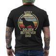 Best Dog Father Dad - Vintage Golden Retriever Men's T-shirt Back Print