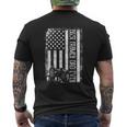 Best Farmer Dad Ever With Us American Flag Fathers Day Mens Back Print T-shirt