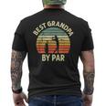 Best Grandpa By Par Golf Golfer Golfing Grandfather Men's Back Print T-shirt