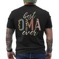 Best Oma Ever Gifts Leopard Print Mothers Day Mens Back Print T-shirt