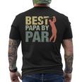 Best Papa By Par Fathers Day Golf Shirt Grandpa Men's Back Print T-shirt