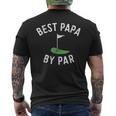 Mens Best Papa By Par Golf Shirt Fathers Day Grandpa Men's Back Print T-shirt